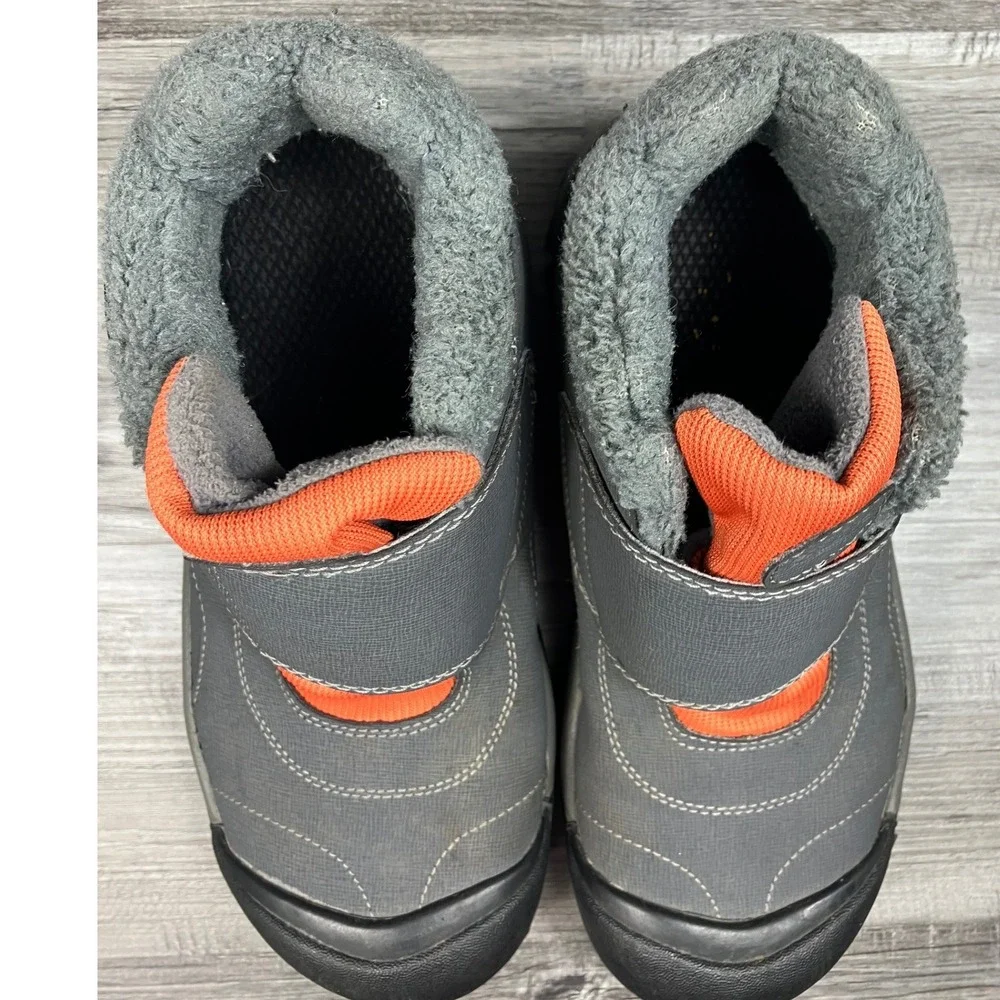 Keen Waterproof Winter Boots Grey Orange Faux Fur Lined Youth Size 5 1013615